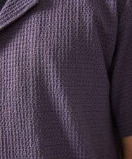 MKBGA03090 MK MICHEL KLEIN HOMME(MKミッシェルクランオム) オープンカラーシャツ / シアーラッセル  パープル