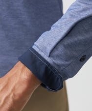 MKBGA50150 MK MICHEL KLEIN HOMME(MKミッシェルクランオム) PARINEカノコシャツ ブルー(55)