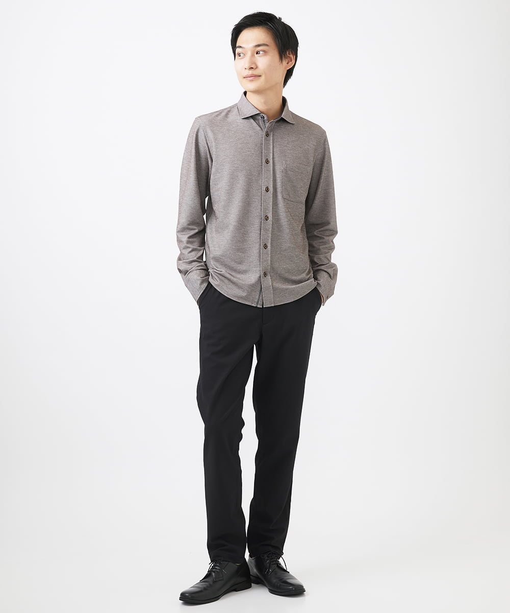 MKBGA50150 MK MICHEL KLEIN HOMME(MKミッシェルクランオム) PARINEカノコシャツ ベージュ（82）