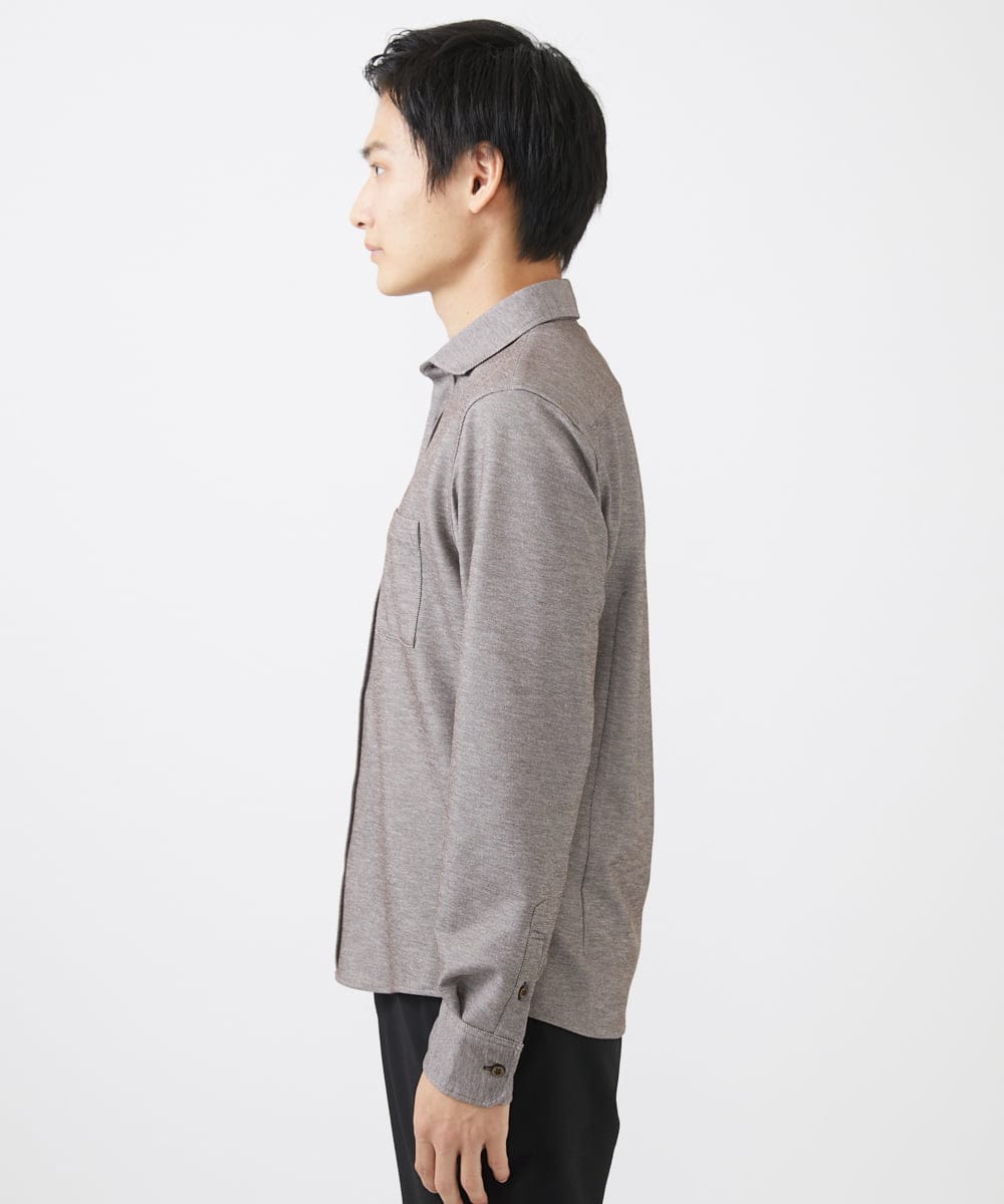 MKBGA50150 MK MICHEL KLEIN HOMME(MKミッシェルクランオム) PARINEカノコシャツ ベージュ（82）