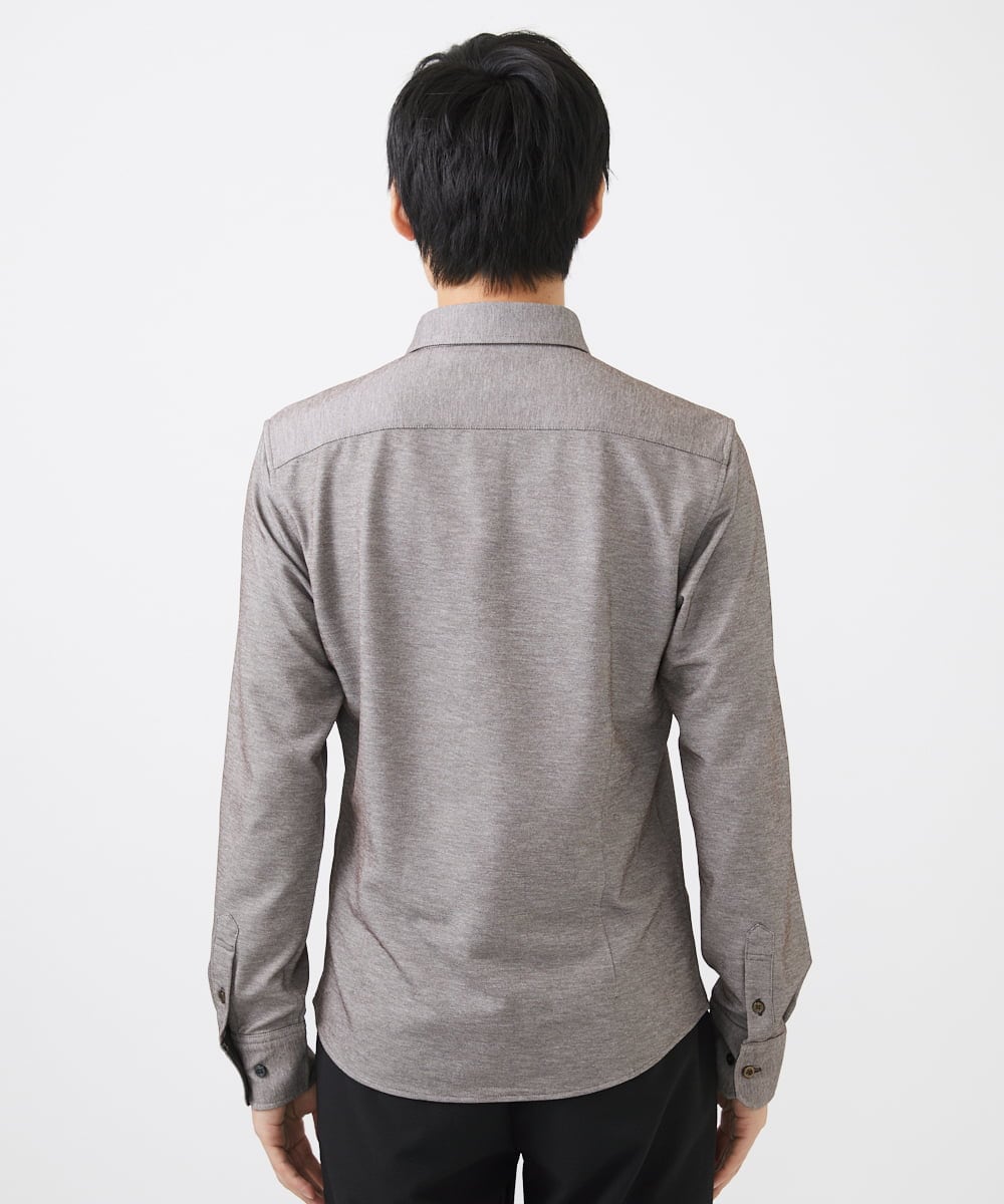 MKBGA50150 MK MICHEL KLEIN HOMME(MKミッシェルクランオム) PARINEカノコシャツ ベージュ（82）