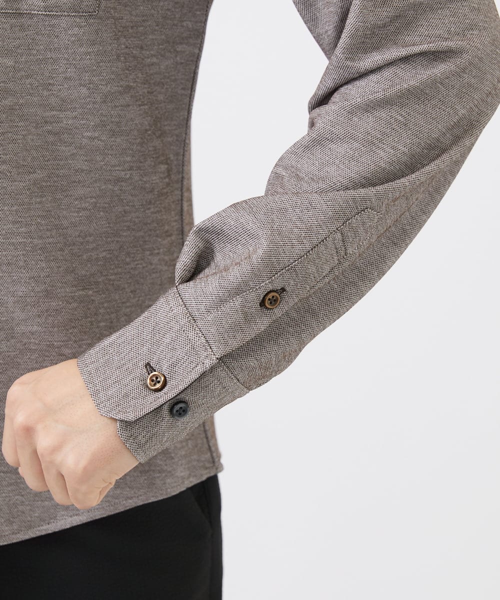 MKBGA50150 MK MICHEL KLEIN HOMME(MKミッシェルクランオム) PARINEカノコシャツ ベージュ（82）