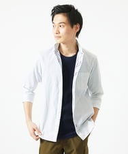 MKBGA54120 MK MICHEL KLEIN HOMME(MKミッシェルクランオム) 七分袖シャツ / ビーリバーシブル2025 ホワイト