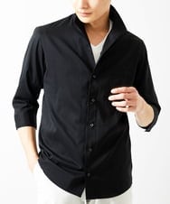 MKBGA60150 MK MICHEL KLEIN HOMME(MKミッシェルクランオム) イタリアンカラーシャツ / ドットエアー　 ブラック