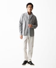MKBGA64160 MK MICHEL KLEIN HOMME(MKミッシェルクランオム) スタンドカラーシャツ / フレンチリネンドビー グレー