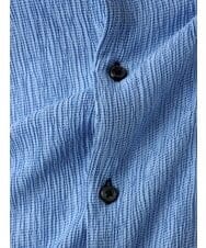 MKBGC21130 MK MICHEL KLEIN HOMME(MKミッシェルクランオム) 七分袖シャツ / 楊柳ストライプ ライトブルー