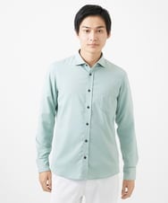 MKBGC23090 MK MICHEL KLEIN HOMME(MKミッシェルクランオム) リネンタッチスマートシャツ ブルー