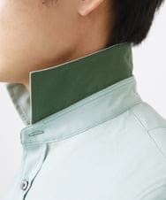 MKBGC23090 MK MICHEL KLEIN HOMME(MKミッシェルクランオム) リネンタッチスマートシャツ ブルー
