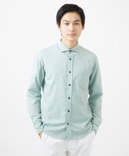 MKBGC23090 MK MICHEL KLEIN HOMME(MKミッシェルクランオム) リネンタッチスマートシャツ ブルー