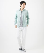 MKBGC23090 MK MICHEL KLEIN HOMME(MKミッシェルクランオム) リネンタッチスマートシャツ ブルー