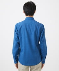 MKBGC23090 MK MICHEL KLEIN HOMME(MKミッシェルクランオム) リネンタッチスマートシャツ ブルー