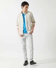 MKBGC23090 MK MICHEL KLEIN HOMME(MKミッシェルクランオム) リネンタッチスマートシャツ ブルー