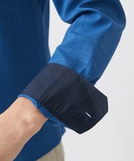 MKBGC23090 MK MICHEL KLEIN HOMME(MKミッシェルクランオム) リネンタッチスマートシャツ ブルー