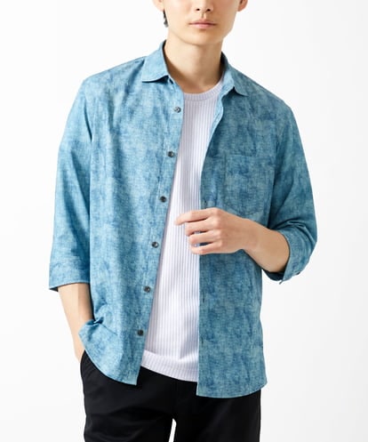 MKBGC61130 MK MICHEL KLEIN HOMME 七分袖シャツ / シャルバート楊柳