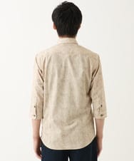 MKBGC61130 MK MICHEL KLEIN HOMME(MKミッシェルクランオム) 【洗える/ ドライタッチ】 シャルバート楊柳七分袖シャツ アイボリー