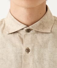 MKBGC61130 MK MICHEL KLEIN HOMME(MKミッシェルクランオム) 【洗える/ ドライタッチ】 シャルバート楊柳七分袖シャツ アイボリー