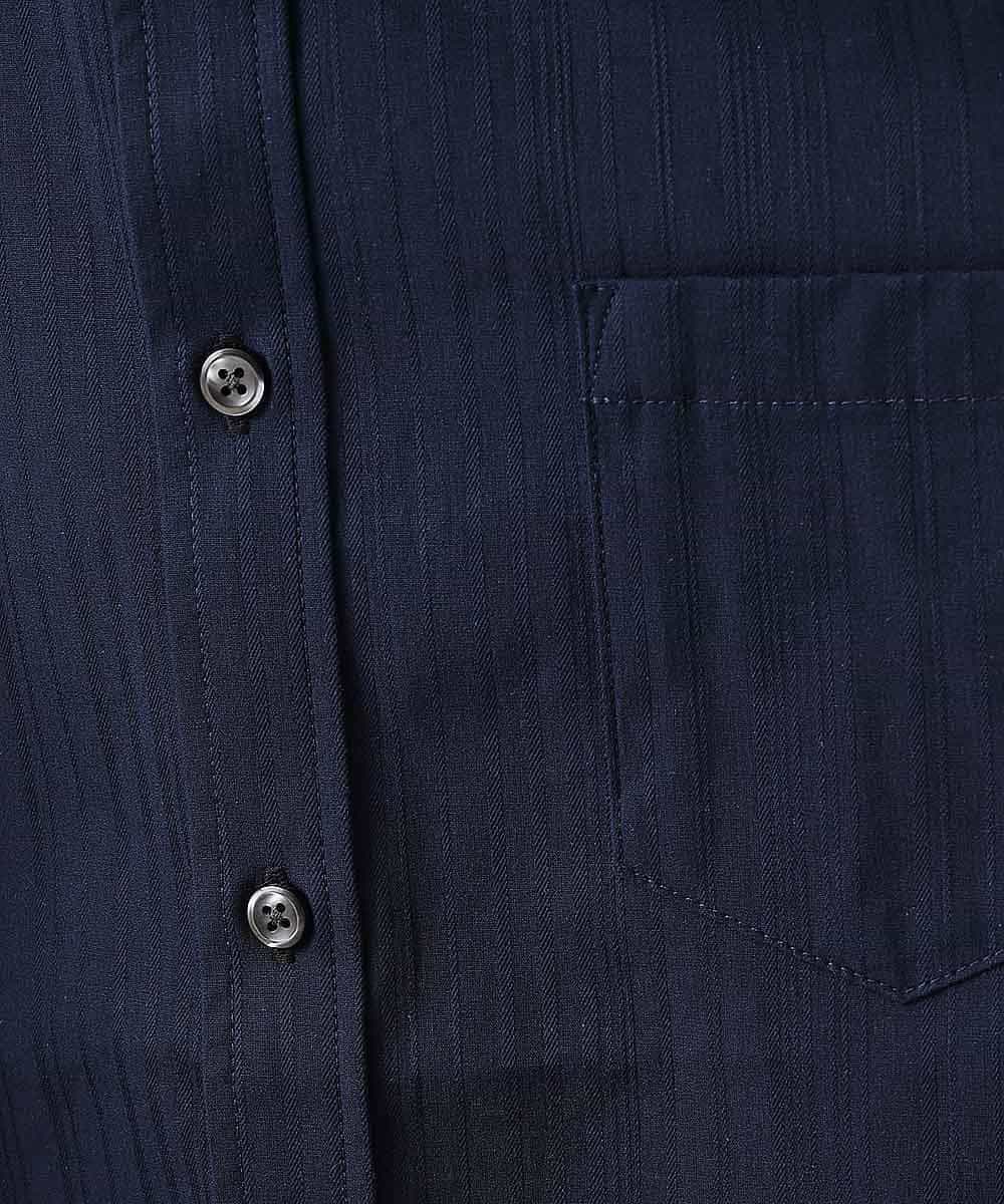 MKBGL16110 MK MICHEL KLEIN HOMME(MKミッシェルクランオム) シャツ／ストレッチリバーシブル ネイビー