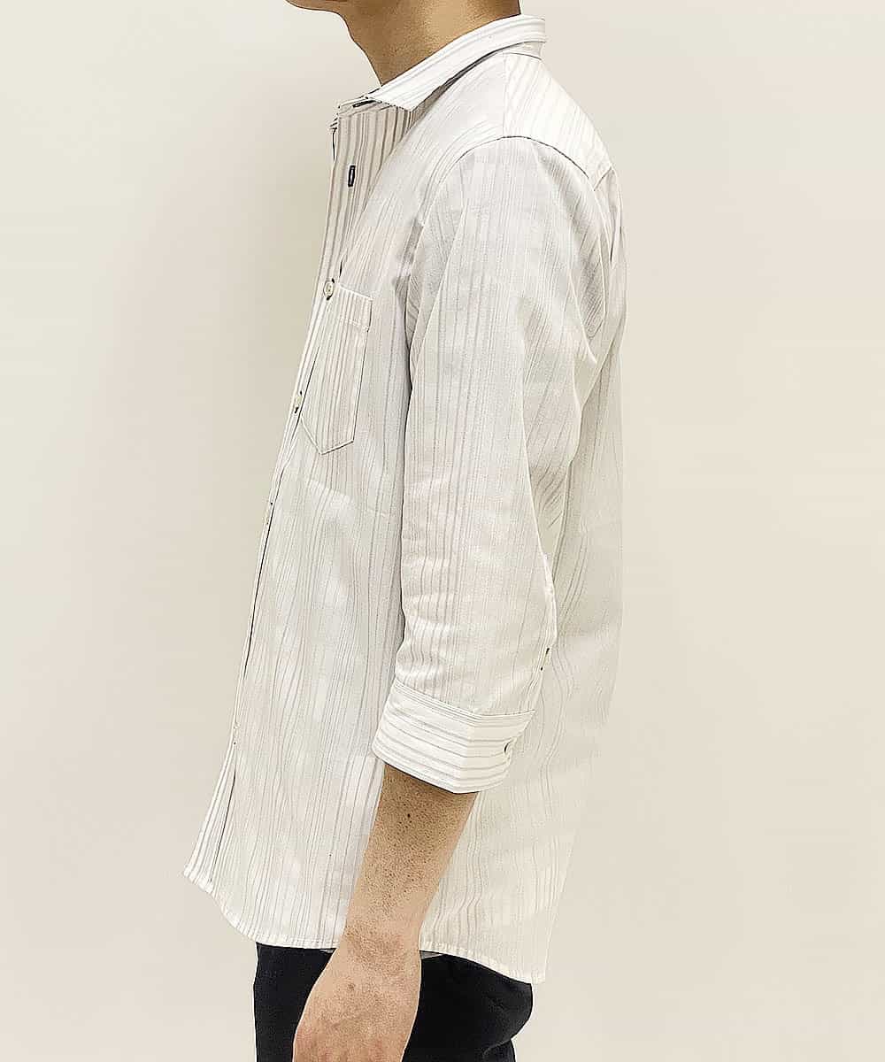 MKBGL16110 MK MICHEL KLEIN HOMME(MKミッシェルクランオム) シャツ／ストレッチリバーシブル ホワイト