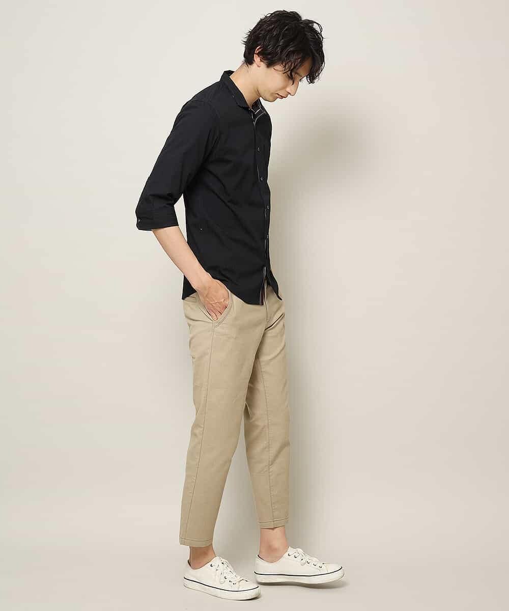 MKBGL16110 MK MICHEL KLEIN HOMME(MKミッシェルクランオム) シャツ／ストレッチリバーシブル ブラック