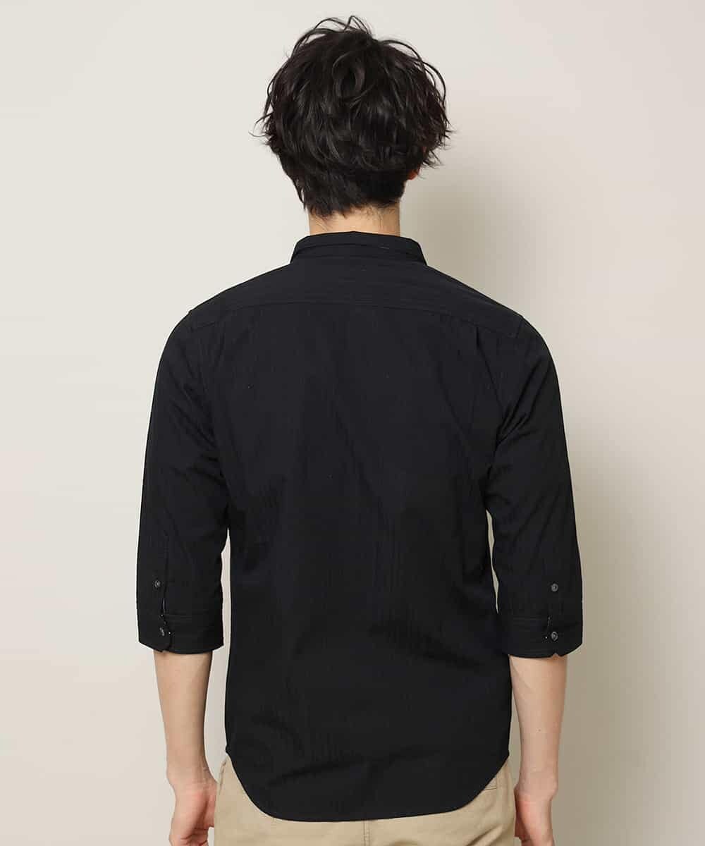 MKBGL16110 MK MICHEL KLEIN HOMME(MKミッシェルクランオム) シャツ／ストレッチリバーシブル ブラック