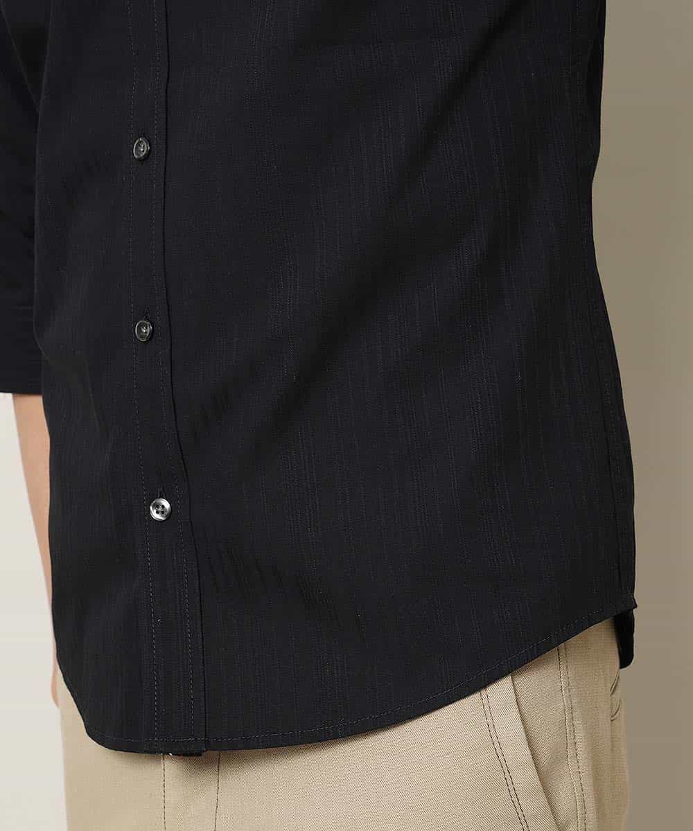 MKBGL16110 MK MICHEL KLEIN HOMME(MKミッシェルクランオム) シャツ／ストレッチリバーシブル ブラック