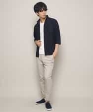 MKBGL26090 MK MICHEL KLEIN HOMME(MKミッシェルクランオム) 7分袖シャツ／CRボタニカルJQ ネイビー