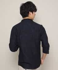 MKBGL26090 MK MICHEL KLEIN HOMME(MKミッシェルクランオム) 7分袖シャツ／CRボタニカルJQ ネイビー