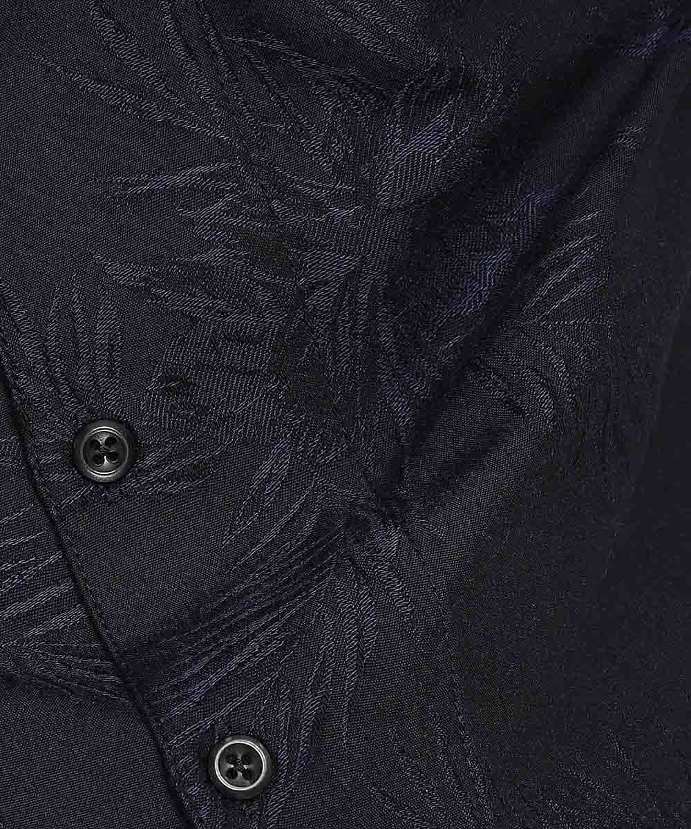 MKBGL26090 MK MICHEL KLEIN HOMME(MKミッシェルクランオム) 7分袖シャツ／CRボタニカルJQ ネイビー
