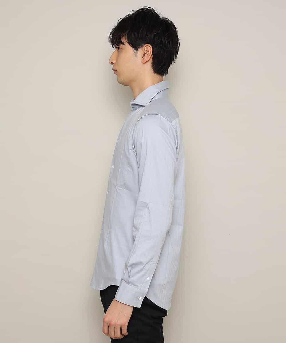 MKBGL32089 MK MICHEL KLEIN HOMME(MKミッシェルクランオム) シャツ／ダブルチェックストレッチ ラベンダー