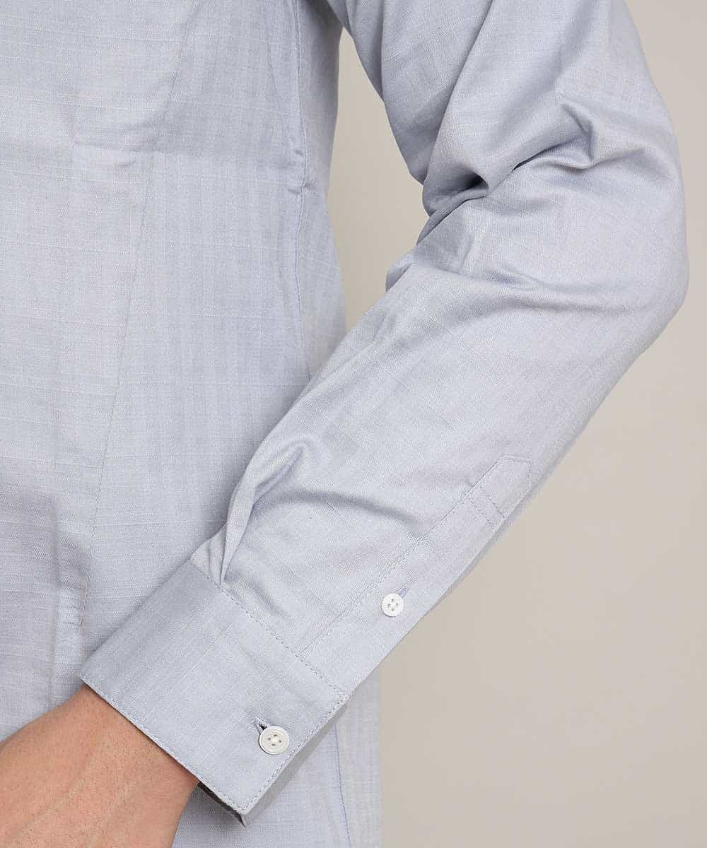 MKBGL32089 MK MICHEL KLEIN HOMME(MKミッシェルクランオム) シャツ／ダブルチェックストレッチ ラベンダー