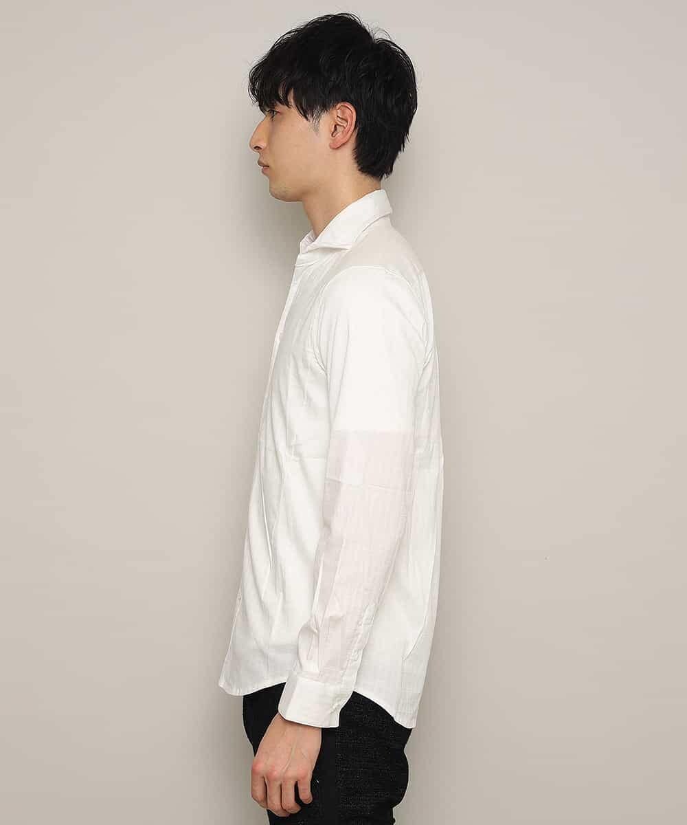 MKBGL32089 MK MICHEL KLEIN HOMME(MKミッシェルクランオム) シャツ／ダブルチェックストレッチ ホワイト