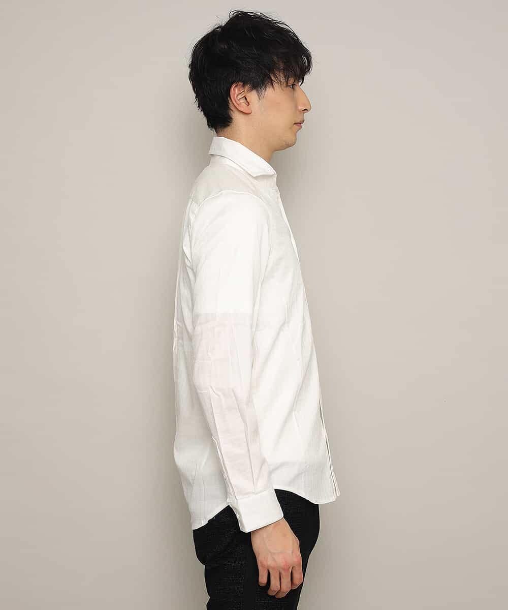 MKBGL32089 MK MICHEL KLEIN HOMME(MKミッシェルクランオム) シャツ／ダブルチェックストレッチ ホワイト