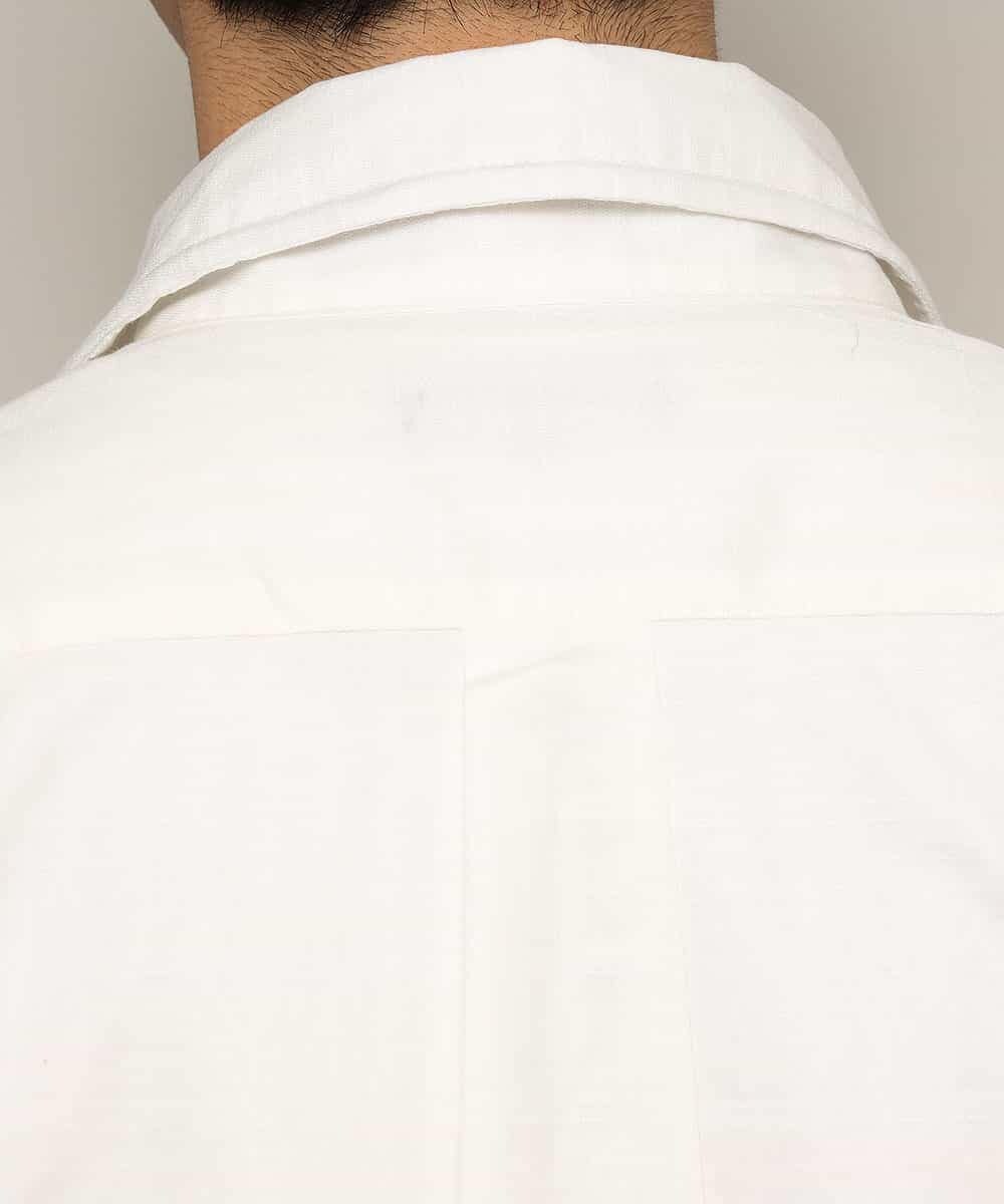 MKBGL32089 MK MICHEL KLEIN HOMME(MKミッシェルクランオム) シャツ／ダブルチェックストレッチ ホワイト