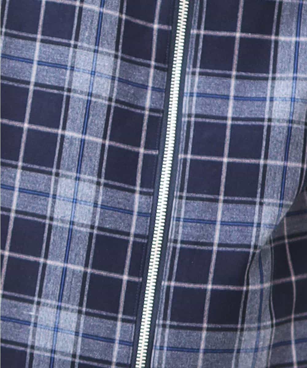 MKBGL34079 MK MICHEL KLEIN HOMME(MKミッシェルクランオム) 半袖チェックブルゾン ネイビー
