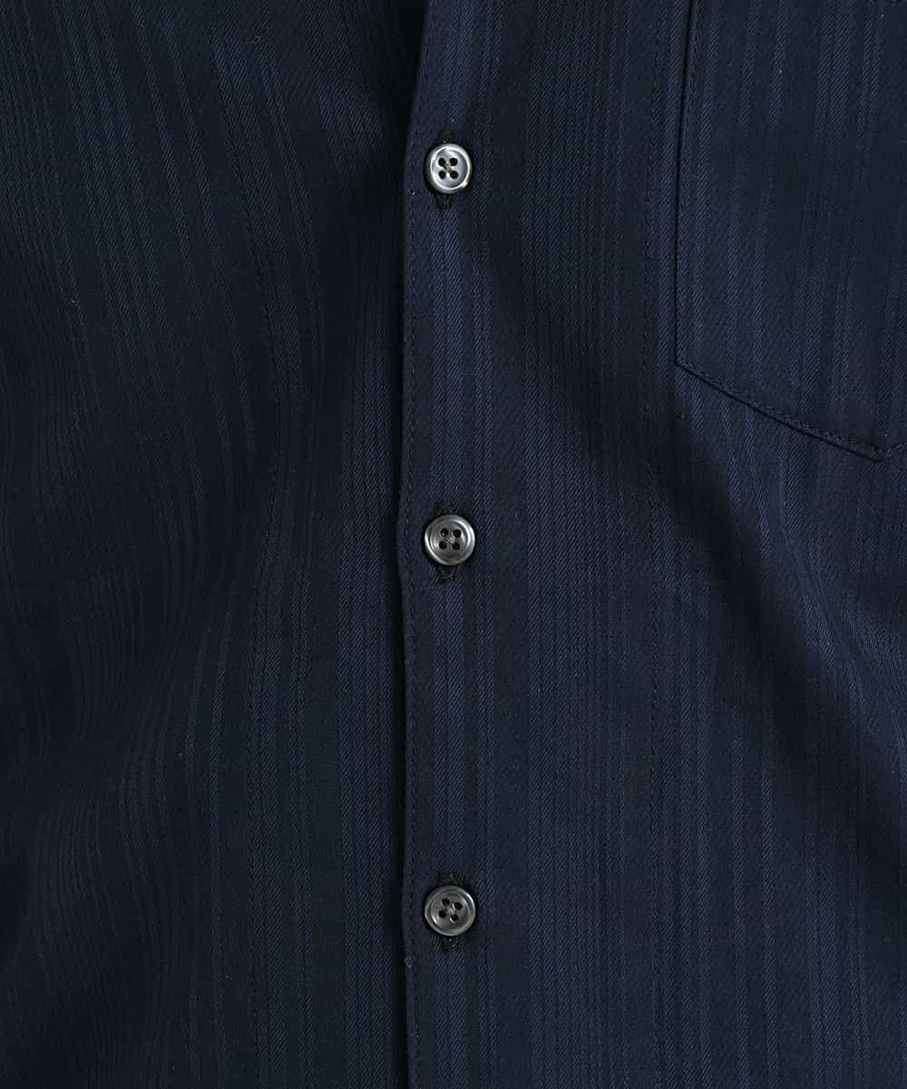 MKBGM58110 MK MICHEL KLEIN HOMME(MKミッシェルクランオム) クリアリバーシブル七分袖シャツ ネイビー