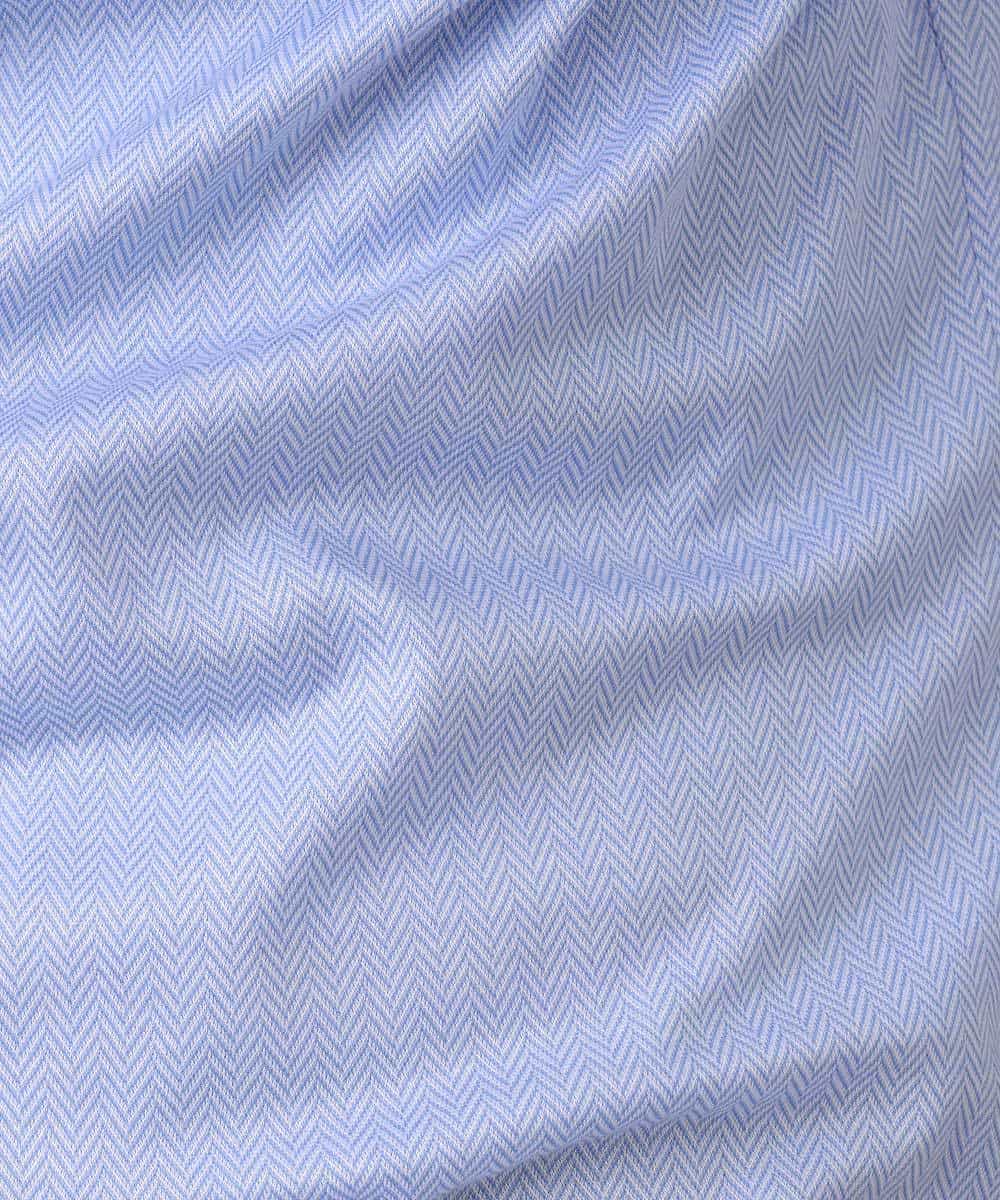 MKBGM59110 MK MICHEL KLEIN HOMME(MKミッシェルクランオム) 【快適ストレッチ】ジャージへリンボンシャツ ライトブルー(50)