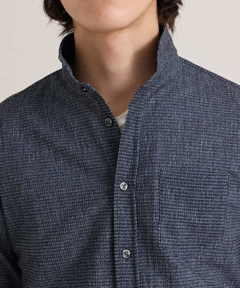 MKBGM60110 MK MICHEL KLEIN HOMME(MKミッシェルクランオム) 【涼シャツ/軽量/速乾】3Dエアトリコットシャツ ブルー(55)