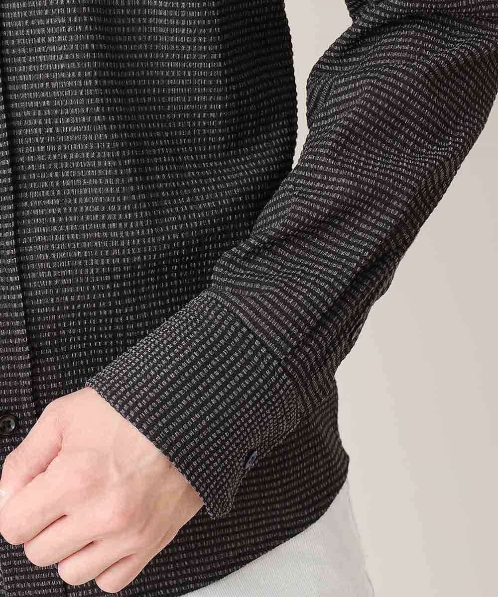 MKBGM60110 MK MICHEL KLEIN HOMME(MKミッシェルクランオム) 【涼シャツ/軽量/速乾】3Dエアトリコットシャツ ブラック(94)