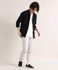 MKBGM65110 MK MICHEL KLEIN HOMME(MKミッシェルクランオム) 【涼シャツ/速乾/ストレッチ】クールマックスニットサッカー ブラック