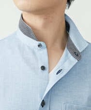 MKBGS54120 MK MICHEL KLEIN HOMME(MKミッシェルクランオム) イズミールコットンシャツ ライトブルー(50)