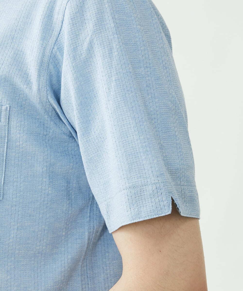MKBGS54120 MK MICHEL KLEIN HOMME(MKミッシェルクランオム) イズミールコットンシャツ ライトブルー(50)