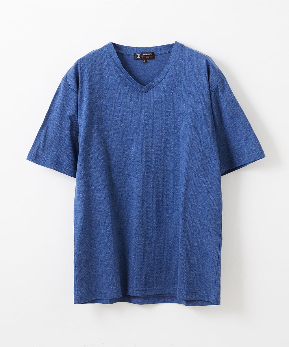 MKBGS54120 MK MICHEL KLEIN HOMME(MKミッシェルクランオム) イズミールコットンシャツ ブルー(55)