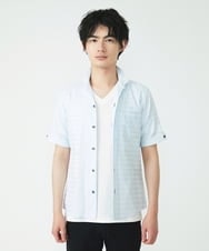 MKBGS55140 MK MICHEL KLEIN HOMME(MKミッシェルクランオム) アーガイルシャツ ライトブルー(50)