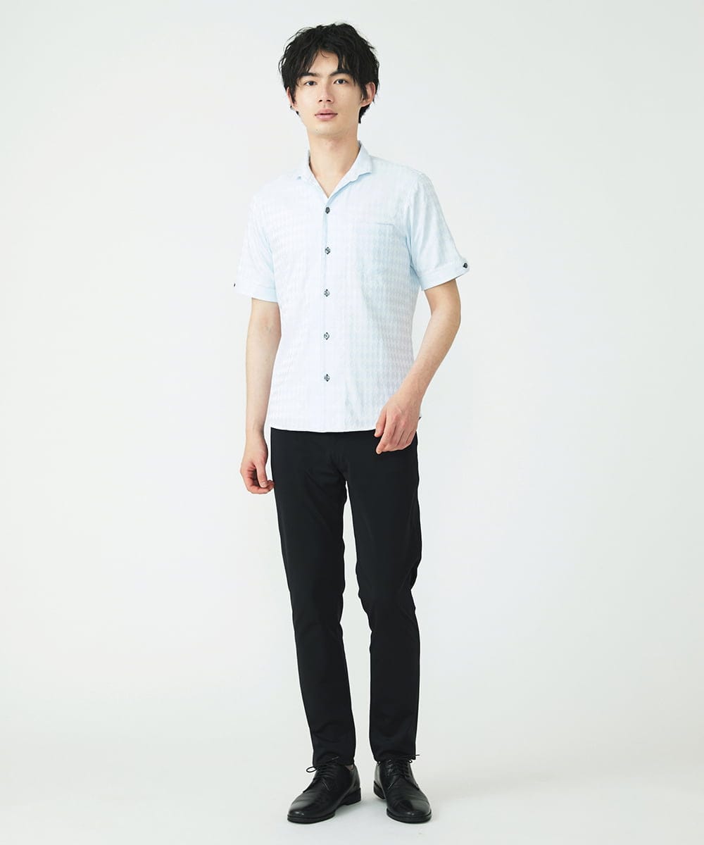 MKBGS55140 MK MICHEL KLEIN HOMME(MKミッシェルクランオム) アーガイルシャツ ライトブルー(50)