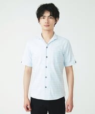 MKBGS55140 MK MICHEL KLEIN HOMME(MKミッシェルクランオム) アーガイルシャツ ライトブルー(50)