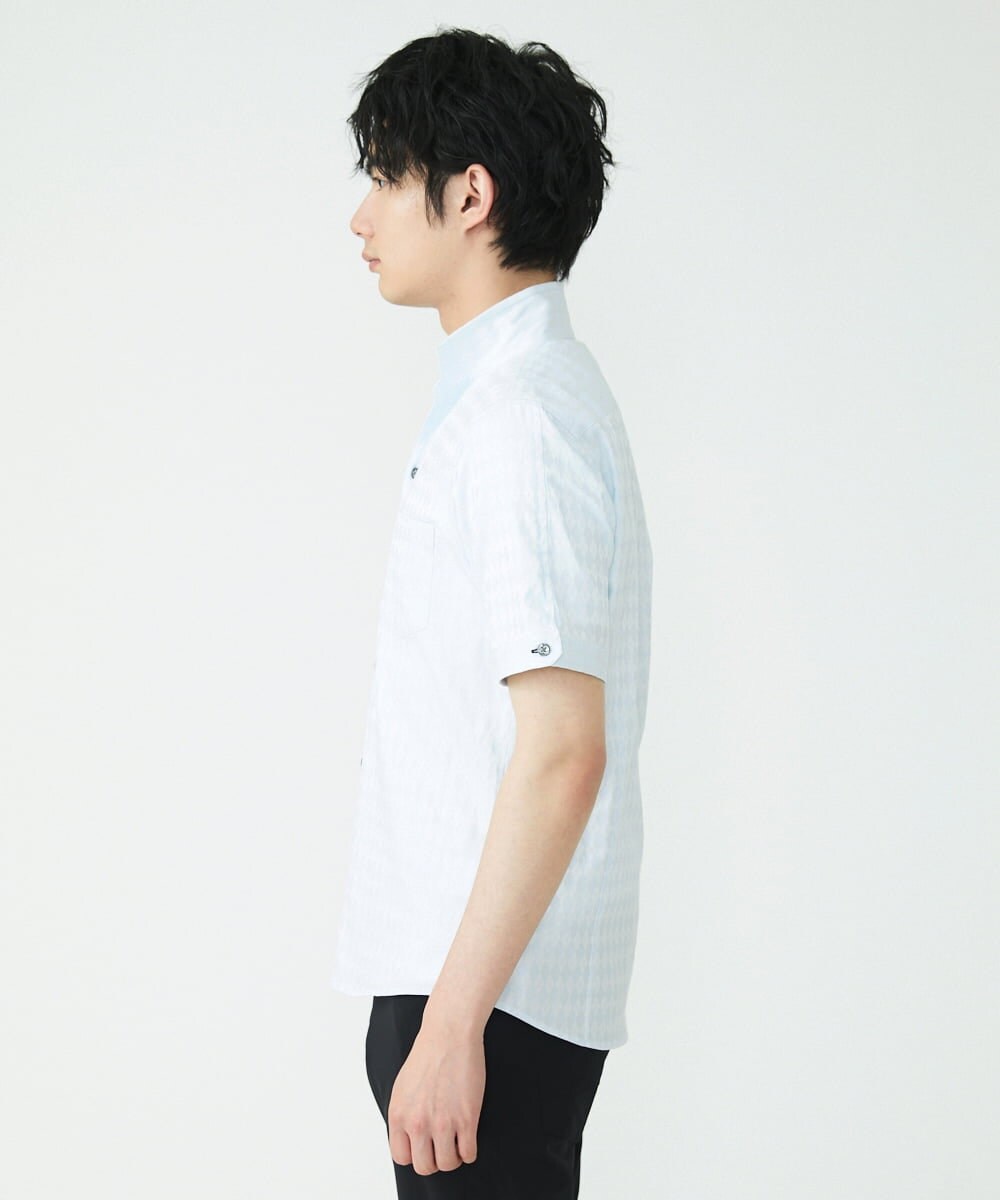 MKBGS55140 MK MICHEL KLEIN HOMME(MKミッシェルクランオム) アーガイルシャツ ライトブルー(50)
