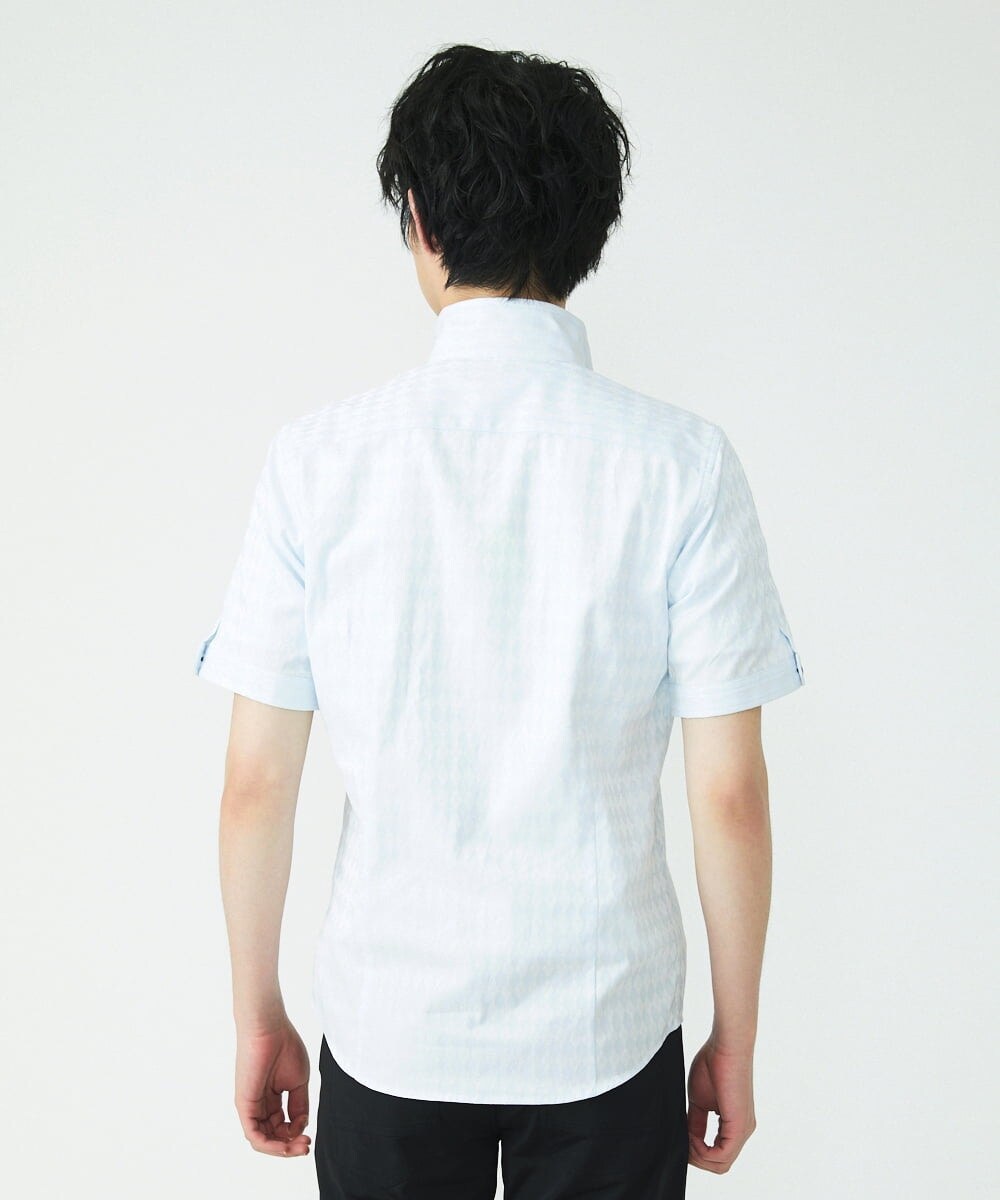 MKBGS55140 MK MICHEL KLEIN HOMME(MKミッシェルクランオム) アーガイルシャツ ライトブルー(50)