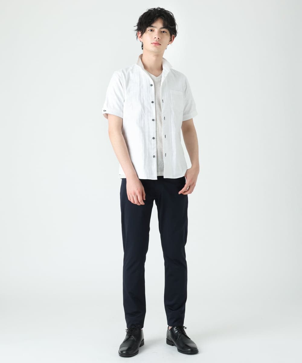 MKBGS55140 MK MICHEL KLEIN HOMME(MKミッシェルクランオム) アーガイルシャツ ホワイト(90)