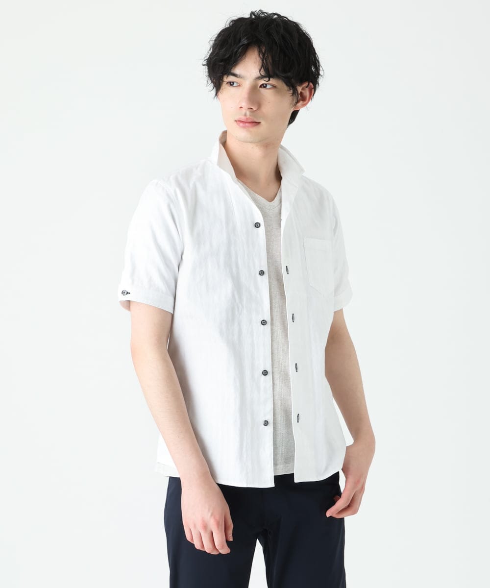 MKBGS55140 MK MICHEL KLEIN HOMME(MKミッシェルクランオム) アーガイルシャツ ホワイト(90)