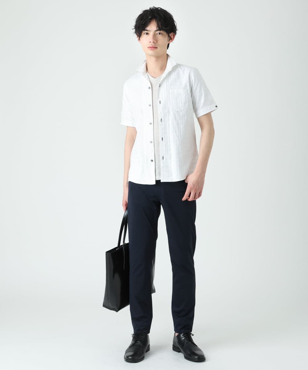 MKBGS55140 MK MICHEL KLEIN HOMME(MKミッシェルクランオム) アーガイルシャツ ホワイト(90)